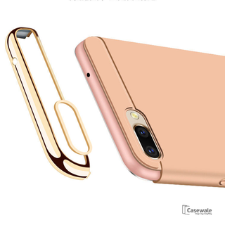 Luxury 3 in1 Electroplating Back Case For Oppo F9