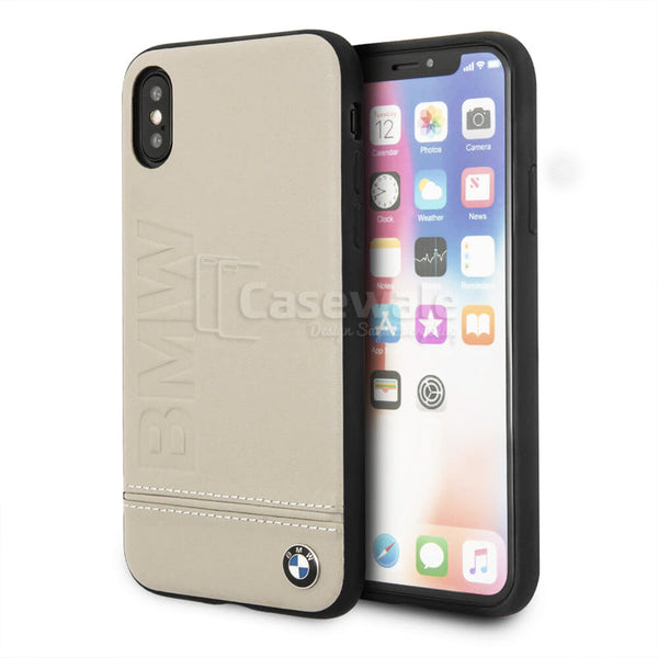 BMW Genuine Leather Case With Logo Imprint For iPhone XS