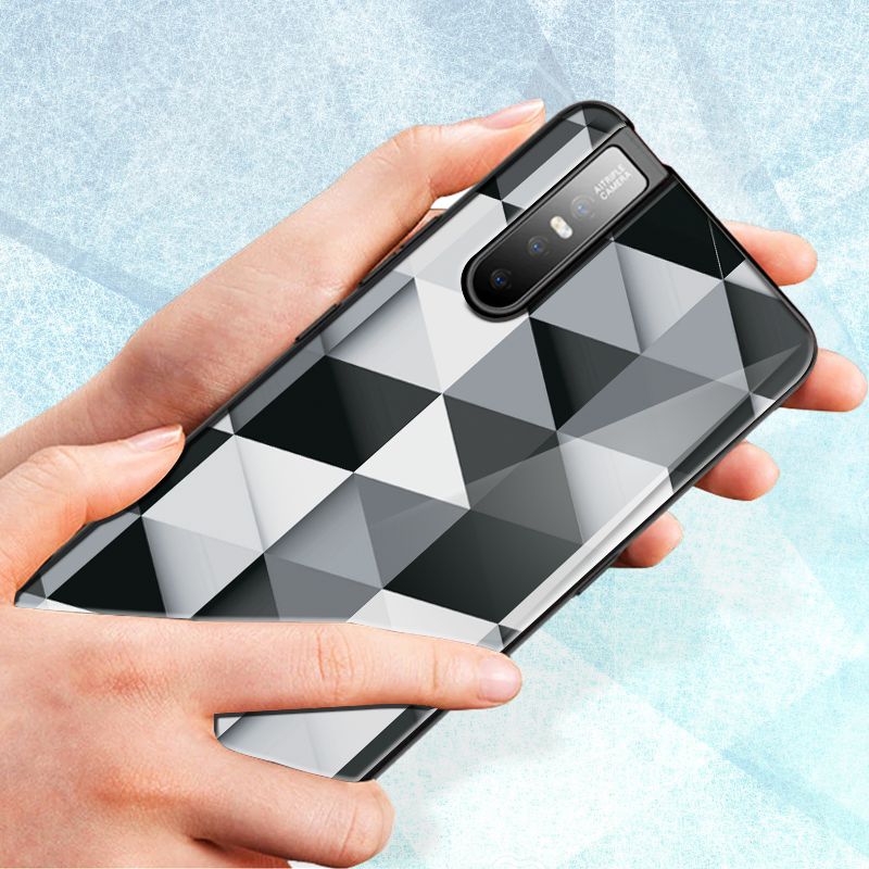 Ashford Color Marble Pattern Glass Case for Vivo V15 Pro