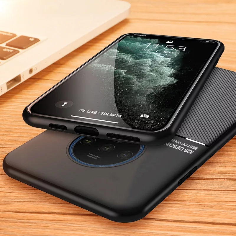 IQS Design Soft Leather Texture Case with Magnetic Car Vent For Oneplus 7T / 7T Pro