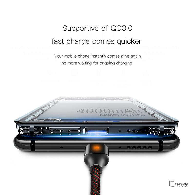 Baseus USB Quick Charge Type-C Cable for Samsung Xiaomi