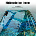 Luxury Artistic Marble Glass Case for Galaxy A70