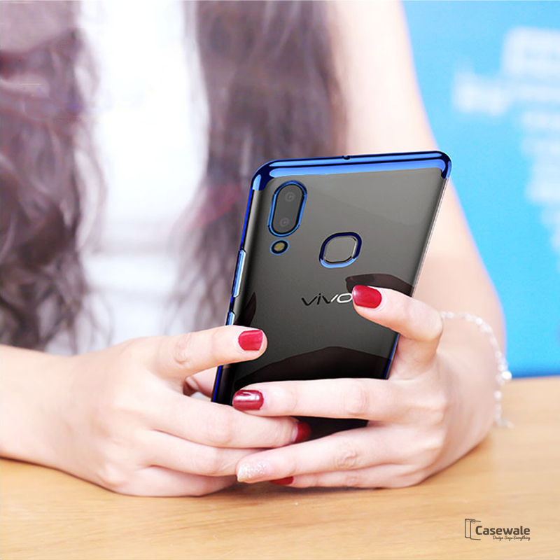 High-end Fashion Transparent Plated Case for Vivo V9