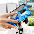 Luxury Artistic Marble Protective Glass Case ( SALE )