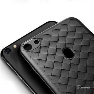 Luxury Grid Weaving Ultra Thin Protective Back Case for Oppo F7