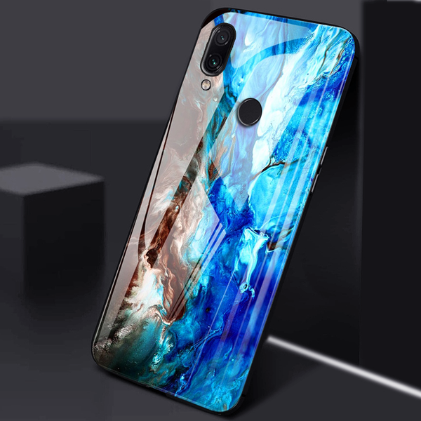 Luxury Artistic Marble Glass Case for REDMI NOTE 7 / 7 PRO