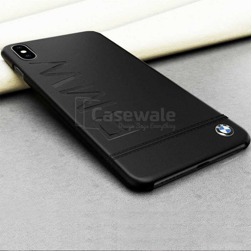 BMW Genuine Leather Case With Logo Imprint For iPhone XS