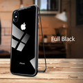 Magnetic Apple Logo Embossed Glass Case for iPhone X