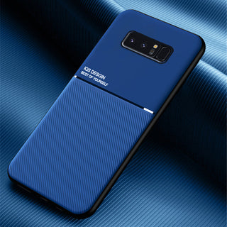 IQS Design Soft Leather Texture Case with Magnetic Car Vent for Redmi Note 8