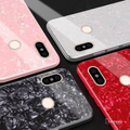 Luxury Marble Pattern Tempered Glass Case for Redmi Y2