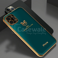iPhone 12 Series Shiny Goat Design Electroplating Glass Case