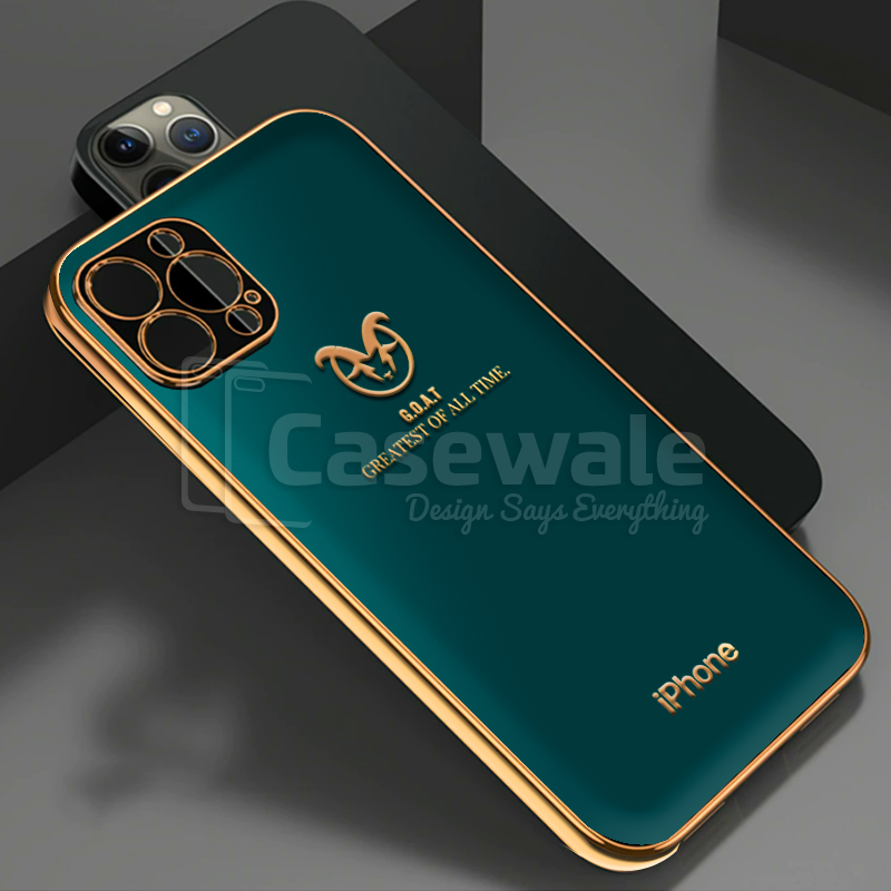 iPhone 12 Series Shiny Goat Design Electroplating Glass Case