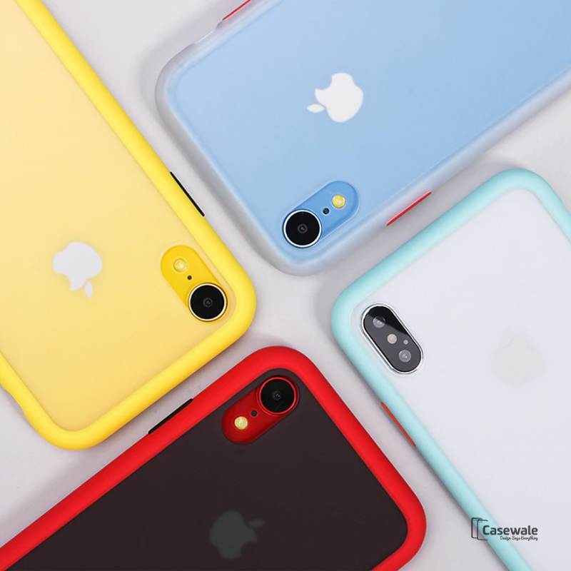 Anti-knock Armor Transparent Matte Hard Case for iPhone X, XS, XR or XS Max