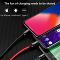 Baseus 3 in 1 Micro USB Type C Charger Cable for iPhone Samsung