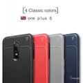 Luxury V TPU Leather Full Protection Phone Case for OnePlus 6