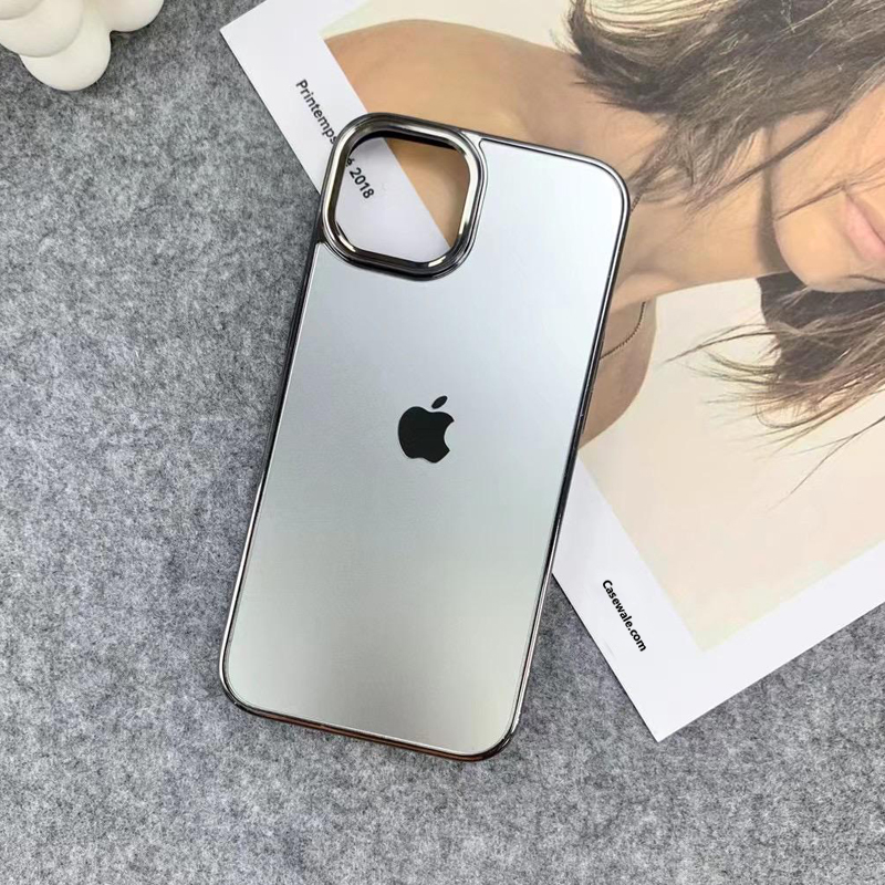 iPhone 14 Series Matte Chrome Phone Case with Camera Protection