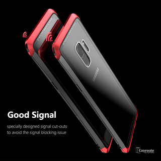 Luxury Metal Aluminum Tempered Glass Case for Galaxy S9/ S9 Plus