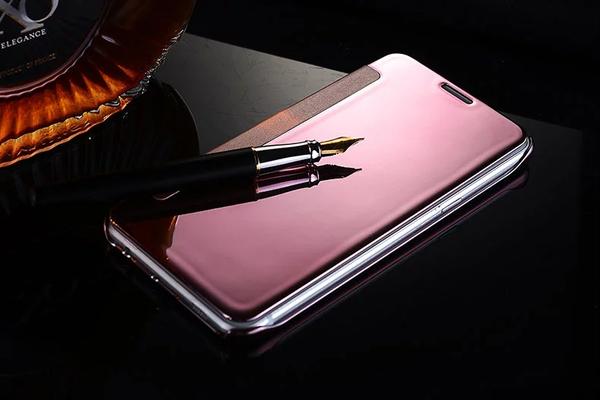 Galaxy J7 Prime Mirror Plating Flip Case