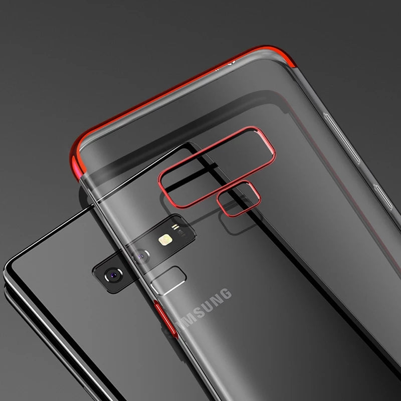 High-end Fashion Transparent Plated Phone Case for Galaxy Note 9
