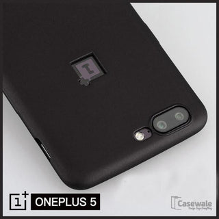 Oneplus 5 Logo Cut Ultra Thin Jet Black Hard Pc Case