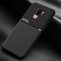 IQS Design Soft Leather Texture Case with Magnetic Car Vent for Galaxy S9 / S9 Plus