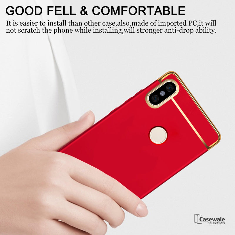 Luxury Electroplating 3 in 1 Case for Redmi Note 5 Pro