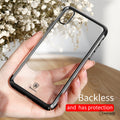 iPhone X Luxury Plating Hard Plastic Transparent Case [New Edition]