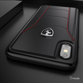 Ferrari Black Heritage Leather Hard Case iPhone X