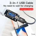 Baseus 3 in 1 Micro USB Type C Charger Cable for iPhone Samsung