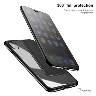 Baseus Touchable Glass Flip TPU Back Shell Case For iPhone XS