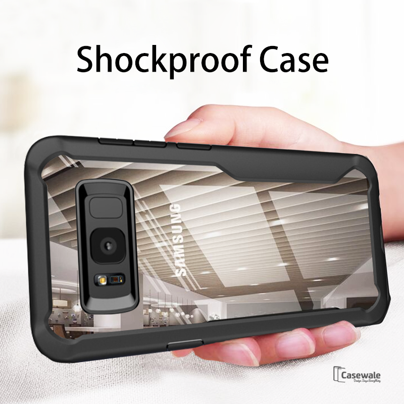 LUPHIE Shockproof Transparent Back Case for Galaxy S8/ S8 Plus