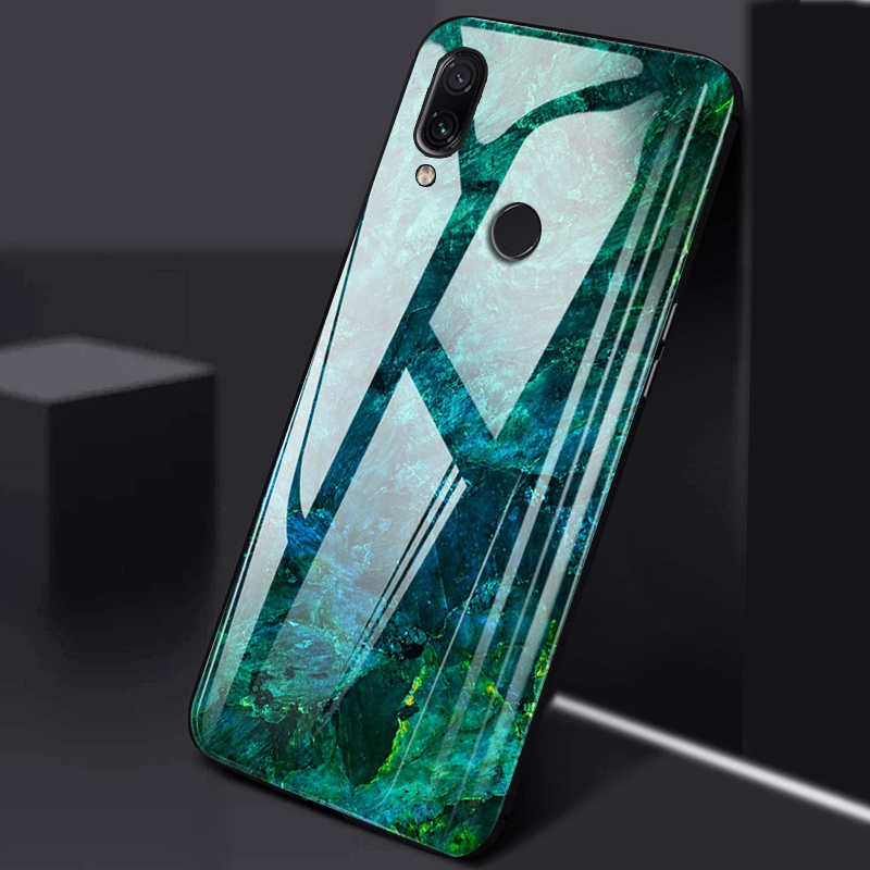 Luxury Artistic Marble Glass Case for REDMI NOTE 7 / 7 PRO