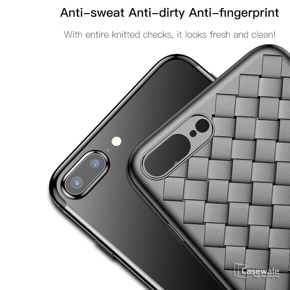 Luxury Grid Weaving Ultra Thin Case for iPhone 7, 7 Plus/ 8, 8 Plus