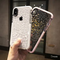 Luxury Transparent Geometric Diamond Case for iPhone XS