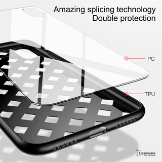 Luxury Grid Weave Hollow Ultra Thin Case for iPhone X
