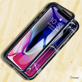 Magnetic Apple Logo Embossed Glass Case for iPhone X