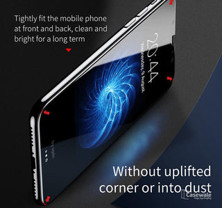 iPhone X 5D Round Curved Edge Tempered Glass Front+Back Protector
