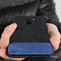 Dual Color Leather + Natural Cloth Texture Case For Mi Poco F1