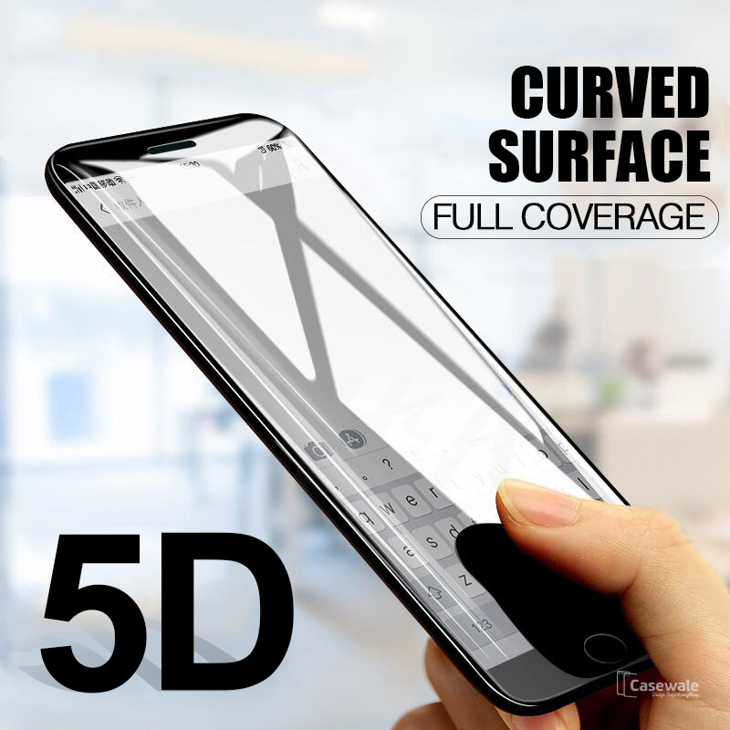 iPhone 8/ 8 Plus 5D Round Curved Edge Tempered Glass Protector