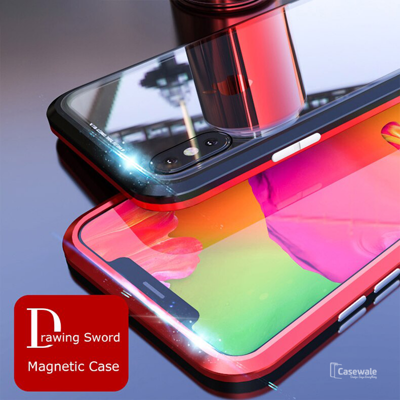 Luxury Double Glass 2nd Generation Magnetic Glass Case for iPhone X, XS, XR or XS Max