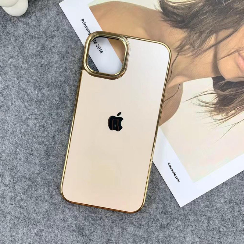 iPhone 14 Series Matte Chrome Phone Case with Camera Protection
