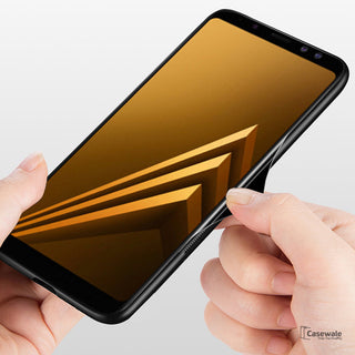 Luxury Tempered Glass Full Protective Case for Galaxy A8 Plus