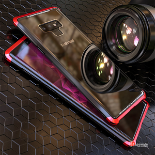 LUPHIE Aluminium Transparent Gorilla Glass Case for Galaxy Note 9