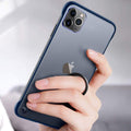 Luxury Frameless Semi Transparent Ring Finger Case for iPhone 11 Series