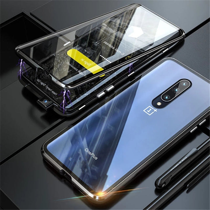 Electronic Auto-Fit Double Magnetic Case for OnePlus 7/ 7T / 7T Pro (Oneplus Series)
