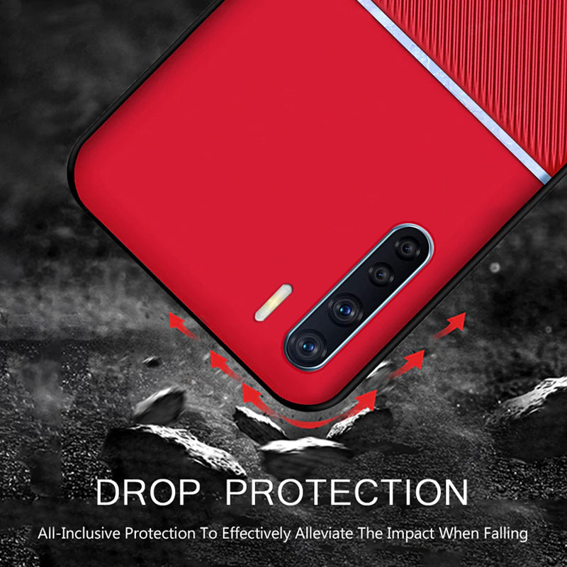 IQS Design Soft Leather Texture Case with Magnetic Car Vent for Oppo F15
