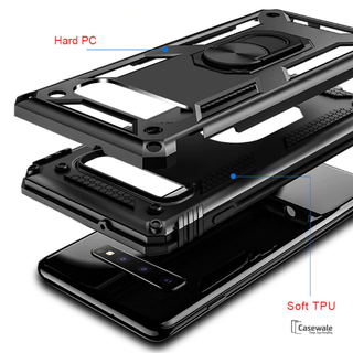 Luxury Armor Car Holder Ring Soft Case for Galaxy S10/ S10 Plus