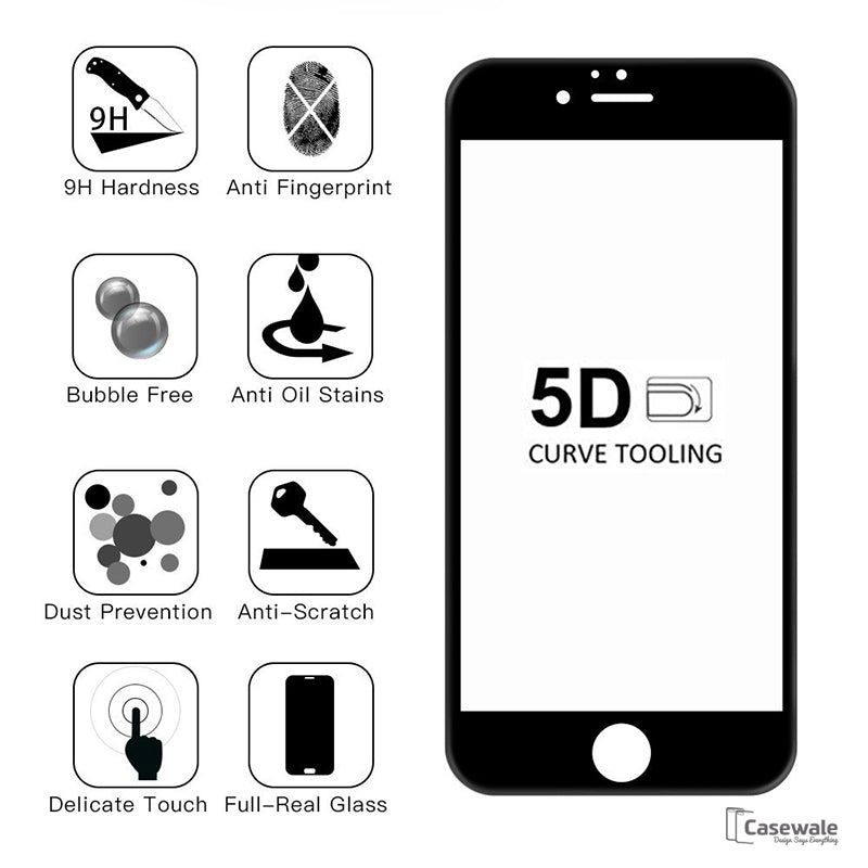 iPhone Full Cover Tempered Glass Screen Protector