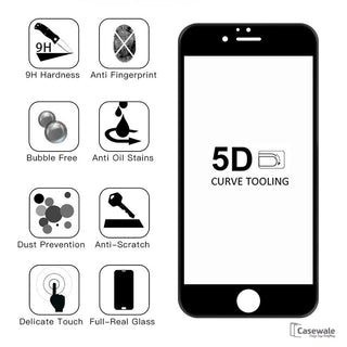 iPhone Full Cover Tempered Glass Screen Protector