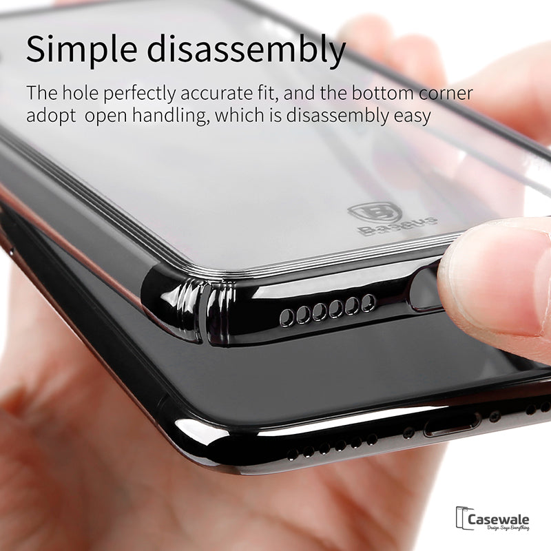 iPhone X Luxury Plating Hard Plastic Transparent Case [New Edition]